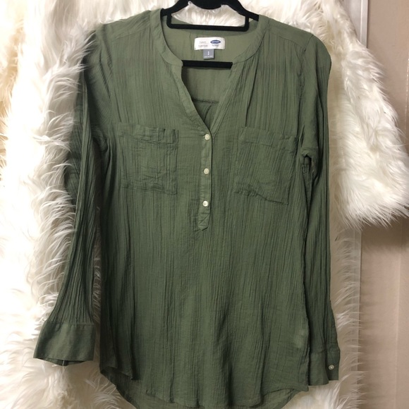 Gap long sleeve blouse Olive used - Picture 1 of 3
